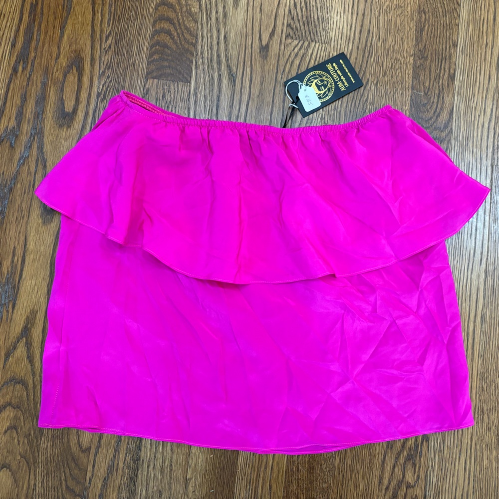 NWT 💕 %100 SILK hot pink AUM-COUTURE tube top!
